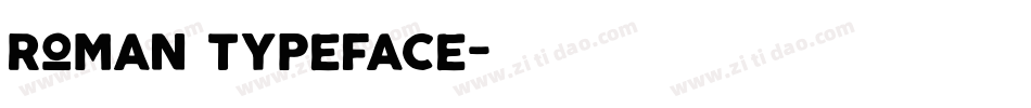 roman typeface字体转换